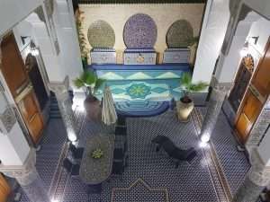 Riad piscine vue haute